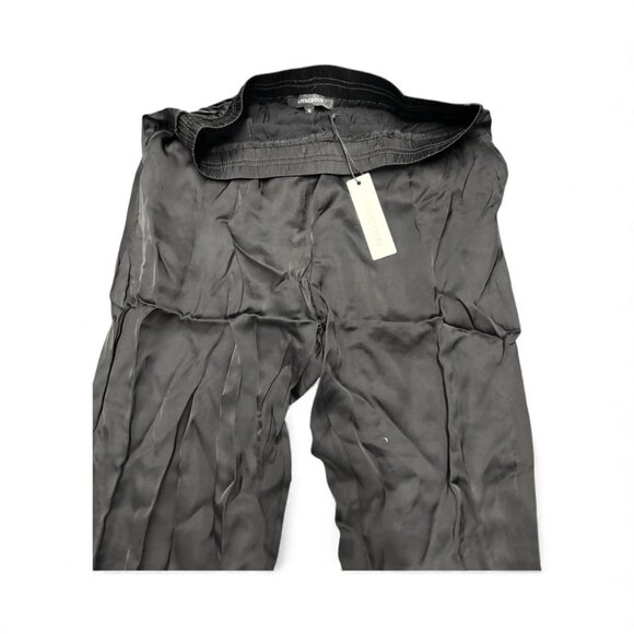 Women elastic waist silk pants size M black - Picture 4 of 4